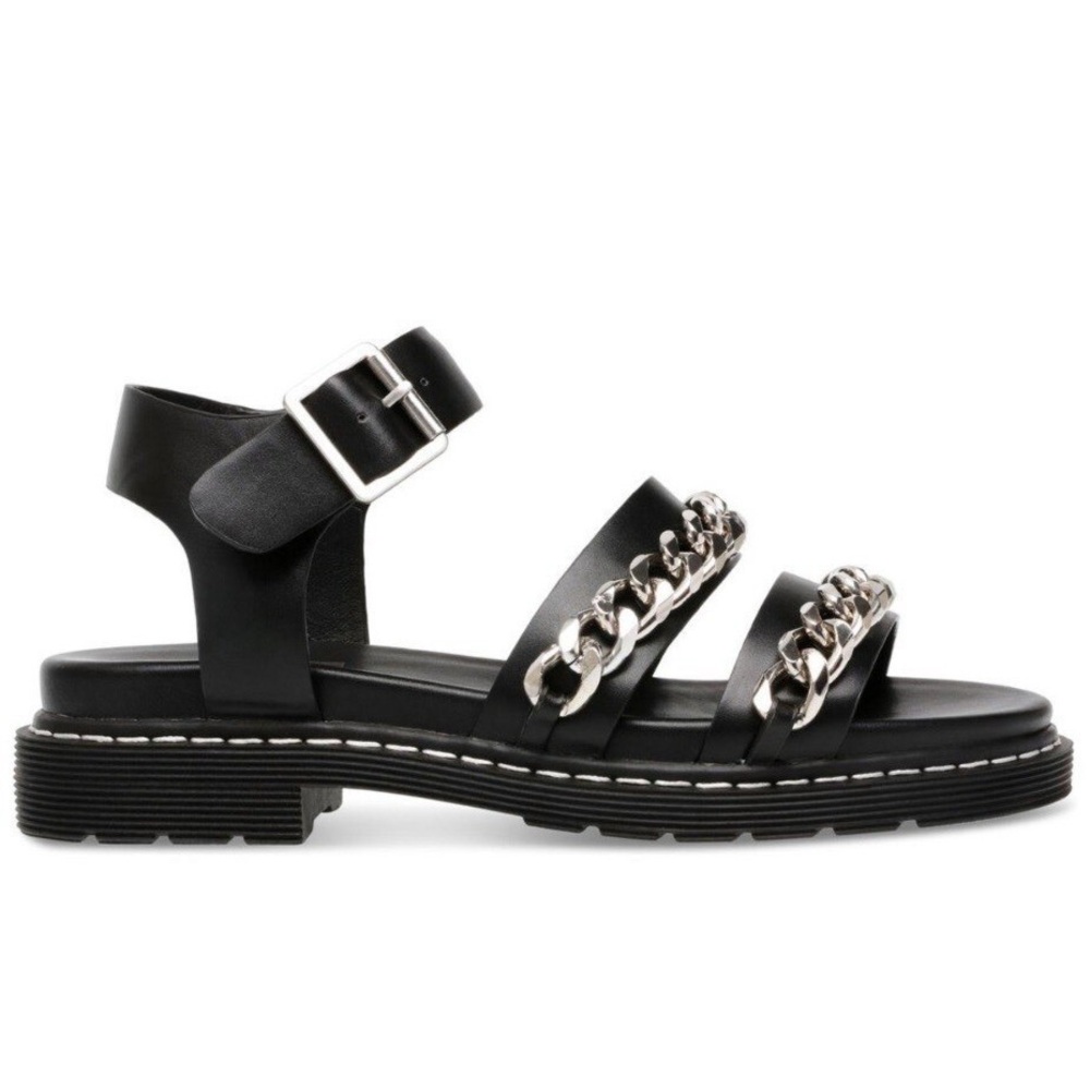 Dolce Vita Black Chained Lug Sole Mintra Sandals Sz. 9 - Picture 3 of 6